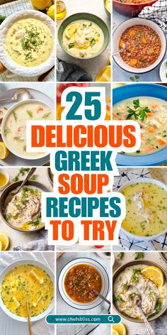 Greek soups are hearty, flavorful, and full of Mediterranean goodness. With a focus on fresh vegetables, olive oil, tender meats, and zesty herbs, these soups are comforting and nourishing. From the rich, lemony avgolemono (egg-lemon soup) to the simple yet satisfying fakes (lentil soup), Greek soups are perfect for any season, offering a balance of lightness and depth of flavor. Whether you prefer vegetarian options or more robust meat-based soups, this collection of 25+ Greek soup recipes will warm your soul and satisfy your taste buds. Greek Vegetable Soup, Interesting Soup Recipes, Middle Eastern Soup, Greek Soup Recipes, Unique Soup Recipes, Greek Soups, Greek Lentil Soup Recipe, Mediterranean Soups, Mediterranean Soup Recipes