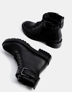 Sepatu Platform, Thigh Boots Outfit, Black Thigh Boots, Spin Shoes, Boys Winter Boots, Shoes Boots Ankle, Buckle Shoes, Buckle Boots