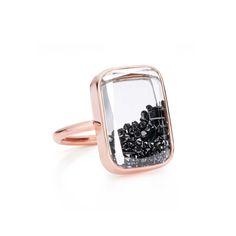 Ten Fourteen Black Diamond in 18k Gold - Moritz Glik Modern Black Diamond Ring Gift, Modern Diamond Ring With Black Diamonds For Gift, Modern Diamond Ring With Black Diamonds As A Gift, Black Diamond Jewelry, Black Diamonds, Engraved Items, City Style, October Birth Stone, White Sapphire