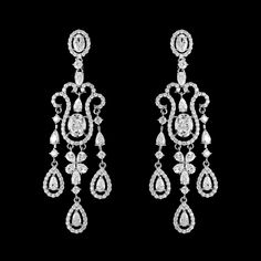 Affordable Elegance Bridal - Exquisite CZ Chandelier Earrings in Silver, Gold or Rose Gold, $94.99 (https://affordableelegancebridal.com/exquisite-cz-chandelier-earrings-in-silver-gold-or-rose-gold/) Earrings For Bridesmaids, Rose Gold Chandelier, Chandelier Wedding, Wedding Earrings Chandelier, Formal Earrings, Wedding Chandelier, Long Silver Earrings, Dazzling Earrings, Jewelry Showcase