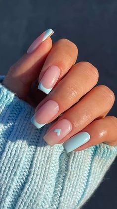 Short French Tip Nails, Cute Simple Nails, Simple Gel Nails, Makijaż Smokey Eye, Short Acrylic Nails Designs, Short Acrylic Nails, Nail Arts, French Tip Nails, Square Nails