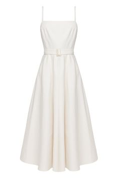 MATISSA. Souls don't meet by accident.  Embrace the allure of understated elegance with the MATISSA Off-White Denim Dress with Retro Circle Skirt. The soft and graceful off-white hue of this dress radiates sophistication and versatility, making it a perfect choice for a range of occasions. Crafted with meticulous attention to detail, this dress effortlessly combines classic charm with modern flair. The retro-inspired circle skirt design adds a touch of playfulness and femininity to the dress. Wi White Dress Classy, White Denim Dress, Skirt Elegant, Retro Skirt, Clueless Outfits, Skirt Medium, All White Outfit, Contemporary Chic, Elegant Skirt