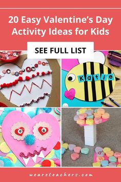 valentine's day activities and crafts for kids to do with the kids at home