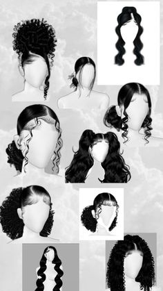 penteados pra ir a escola Hairstyles With Curled Hair, Perfect Curly Hair, Cute Hairstyles For School, Black Kids Braids Hairstyles, Hair Illustration, Hair Tutorials Easy