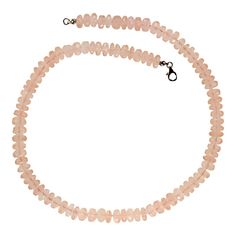 This is part of Chairish’s Costume Jewelry assortment.  17 Inch Rose Quartz necklace of 8 mm faceted transparent/translucent rondelles.  This gorgeous necklace is perfect for dinner out is it loves the light and sparkles as you move.  The 17 in length fits just inside most necklines.  The necklace is secured with a lobster claw clasp. Is It Love?, Rose Quartz Necklace, Quartz Necklace, Gorgeous Necklaces, Costume Jewelry, Rose Quartz, Sparkle