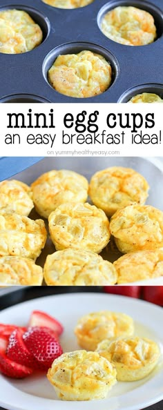 mini egg cups are an easy breakfast idea