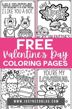 valentine's day coloring pages for kids with the text, free valentine's day coloring