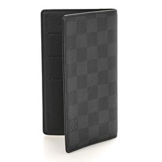 This is an authentic LOUIS VUITTON Damier Graphite Pocket Agenda Cover. This chic wallet is crafted of Louis Vuitton signature damier canvas in black and grey. The wallet opens to a cross-grain leather interior with long patch pockets, and card slots. Pocket Agenda, Agenda Cover, Louis Vuitton Wallet, Leather Interior, Authentic Louis Vuitton, Louis Vuitton Damier, Card Slots, Slots, Grain