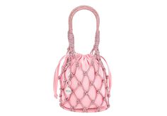 Sparkle Net Pouch Pink - Judith Leiber Pink Evening Pouch Shoulder Bag, Feminine Pink Pouch Evening Bag, Glamorous Pink Bags For Everyday Use, Glamorous Pink Bag For Everyday Use, Pink Evening Bag With Removable Pouch, Pink Shoulder Bag For Summer Evenings, Luxury Pink Bags For Events, Pink Pouch Bag For Events, Pink Evening Bag For Summer