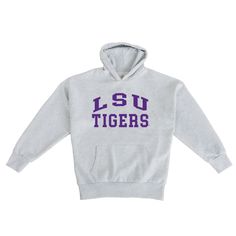 Bring the energy of the game to your wardrobe with our Lsu Tigers oversized premium weight hoodie with ribbed cuff and waistband. Be the ultimate Lsu Tigers fan with this versatile and trendy item. Sporty Logo Print Hoodie For Loungewear, Relaxed Fit Athleisure Hoodie With Logo Print, Sports Season Hoodie With Team Name For Streetwear, Streetwear Hoodie With Team Name For Sports Season, Athleisure Hoodie With Logo Print For Sports, Athletic Heather Hooded Sweatshirt For Loungewear, Collegiate Hooded Hoodie With Logo Print, Gray Varsity Hoodie For Streetwear, Athletic Heather Hooded Hoodie For Streetwear