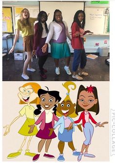 Disney memories - The Proud Family! #diy #nailedit #seniorspiritday Proud Family Fan Art, The Proud Family Costume, Trio Cartoon Characters, Disney Females, World Book Day Ideas, Drawing Tut, Throwback Outfits, Lana Del Rey Albums