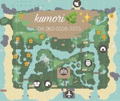 an image of a map with animals on it and the words kumoi da