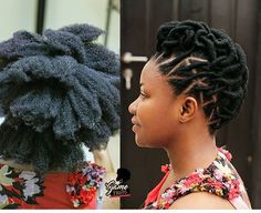 Yarn Hairstyles Braids, Threading Hairstyles, Yarn Hairstyles, Updo Natural Hair, Brazilian Wool Hairstyles, African Threading, Brazilian Wool, Mohawks, African Hair Braiding Styles