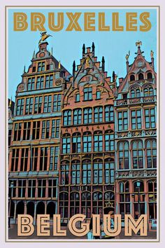 an image of bruxellies belgium travel poster