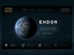 the star wars website has been updated to include an image of the planets and their names