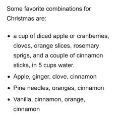 some favorite combinations for christmas are