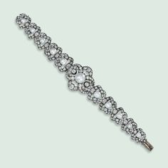 AN ANTIQUE DIAMOND AND PEARL BRACELET | Jewelry, bracelet | Christie's Pearl Bracelet Jewelry, Tiaras Jewellery, Pearl Necklace Designs, Historical Jewellery, Precious Gemstones Jewelry, Jewelry Drawing, Sparkly Things, Jewelry Antique