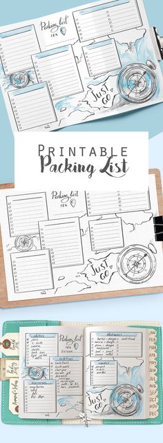 the printable packing list is open and ready to be used