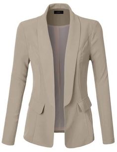 Business Clothes, Office Clothes, Classic Clothing, Cropped Blazer Jacket, Office Outfit, Mama Style, Open Front Blazer, No Closure