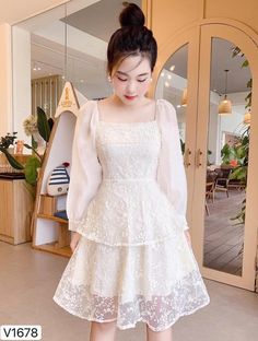 Crochet Lace Dress, Crochet Dresses, Designs For Dresses, Lace Crochet, Crochet Dress, Fashion Trend, Elegant Dresses, Korean Fashion, Flower Girl Dresses