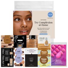 A set including foundation and concealer samples in your shade range†, plus a $10 off voucher for a full-size foundation or concealer.﻿What Else You Need to Know: This set includes foundation and concealer samples in your shade range† to help you explore different formulas, coverages, and finishes. It also features a deluxe Original Beautyblender Makeup Sponge sample and a $10 off voucher to use on any future purchase of a full-size-foundation, full-sized concealer, BB cream, CC cream, or tinted moisturizer at Sephora—even for brands not included in the set.Each sample provides one full-face application.Brands Included: Face Application, Sephora Favorites, Makeup Gift Sets, Cc Cream, Makeup Sponge, Tinted Moisturizer, Bb Cream, Full Face, Beautiful Skin