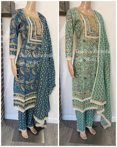 *Size: 38,40, 42, 44* Pure Cotton Suit with gota lace designing on the yoke and borders of kurti and pants. Mal Cotton Dupatta Green Cotton Palazzo Set With Embroidered Border, Cotton Lace Work Sets With Long Sleeves, Long Sleeve Cotton Sets With Lace Work, Bohemian Unstitched Sets With Printed Border, Green Long Sleeve Set With Lace Work, Green Long Sleeve Sets With Lace Work, Bandhani Print Palazzo Set With Straight Kurta, Fitted Palazzo Set With Bandhani Print And Straight Kurta, Bohemian Fitted Bandhani Anarkali Set