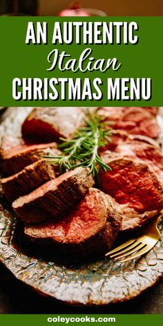 an authentic italian christmas menu with roast beef