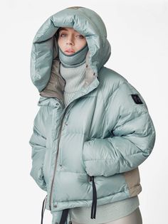 An oversized and easy modern silhouette. Overfilled with responsibly sourced and traceable 700 fill power down for your warmest solution. A large cozy hood and eco-friendlier PFC free DWR to repel rain and snow, round out this ready-to-wear luxury staple. Available in a choice of wool-blend shearling or nylon fabrics. Best Puffer Jacket, Luxury Outerwear, Wool Shirt, Slate Gray, Down Vest, Shell Jacket, Outerwear Women, Women Collection, Down Jacket