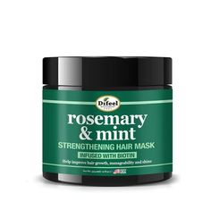 Difeel Rosemary and Mint Strengthening Hair Mask with Biotin 12 oz. - Strengthening Hair Mask made with Natural Rosemary Oil for Hair Growth Strengthening Hair, Rosemary Oil For Hair, Improve Hair Growth, Mint Hair, Hair Mask For Growth, Hair Skin And Nails, Diy Hair Mask, Low Light Plants, Rosemary Mint