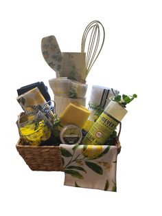 a basket filled with lots of different items