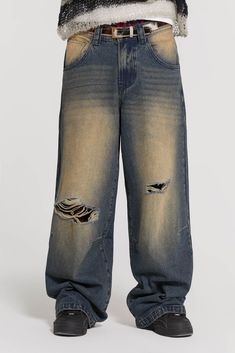 90s Style Dark Wash Cargo Jeans For Streetwear, Y2k Distressed Cargo Jeans For Streetwear, 90s Baggy Cargo Jeans For Streetwear, 90s Style Baggy Cargo Jeans For Streetwear, Distressed Baggy Jeans Hip Hop Style, Distressed Grunge Cargo Jeans For Streetwear, Grunge Distressed Cargo Jeans For Streetwear, Grunge Medium Wash Cargo Jeans For Streetwear, Y2k Style Medium Wash Cargo Jeans For Streetwear