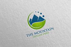 the mountain logo is shown on a white background