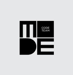 a black and white logo with the word code team on it's left side