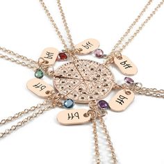 PRICES MAY VARY. Best Friends Forever bff Necklaces Set Pizza Puzzle Matching Alloy Pendant Necklaces, composed of Best, Friends and Forever three parts, shared with your best friends and sisters, symbolized your eternal friendship. Made of high-quality alloy, it is not easy to fade or be broke. Each rhinestone is carefully selected to keep your jewelry from being boring. Charming rose gold tone, suitable for all occasions. You will receive 6pcs friendship pendant with chain. Package includes an Zelda Ring, Bff Necklace, Magic Charms, Mood Stone, Flower Resin Jewelry, Necklaces Set, Bff Necklaces, Sister Jewelry, Necklace Extender