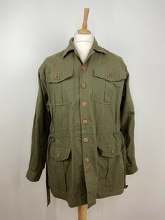 Jacket has some scratches, stain (please see pictures before purchase) Vintage Orvis Canvas Green Hunting Fishing Shirt Jacket Field Coat Mens - Size L. MEASUREMENTS Please see photos above for all measurements. POLICY If you have any questions about this item, please contact us.  Your order will be processed and have a tracking number within 1 working day of receiving payment (Monday-Friday) Any order placed before 2PM Eastern Standard Time will ship the same day In the very unlikely event that Military Style Long Sleeve Cotton Sport Coat, Military Style Cotton Sport Coat With Long Sleeves, Cotton Utility Jacket For Hunting, Single Breasted Cotton Utility Jacket For Outdoor, Outdoor Single Breasted Cotton Utility Jacket, Outdoor Single-breasted Cotton Utility Jacket, Cotton Hunting Outerwear With Pockets, Long Sleeve Outerwear With Pockets For Hunting, Utility Hunting Jacket With Patch Pockets