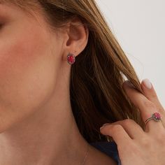 You can style these elegant earrings with a cocktail dress and complement it with high heels, sleeky hair buns, or other minimal accessories for an iridescent shine. These are perfect to wear at casual, formal, and pop-up party events. Also, you can gift these earrings to your friends, family, and close ones as a token of respect and love for them. Furthermore, it comes with sustainable packaging, making it friendly for you and the environment. Store in a dry cool place. Unique Sterling Silver Jewelry, Red Opal, Jewelry Wardrobe, Women's Circle, Hair Buns, Minimal Accessories, Party Attire, Earring Ring, Party Events