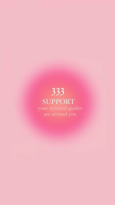 a pink circle with the words 33 support in white lettering on it, against a light pink background