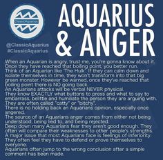 an article about aquarius and anger on a blue background with white text that reads,