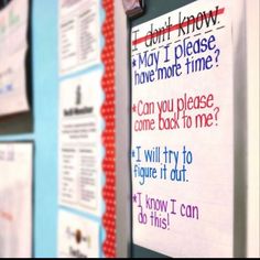 a bulletin board with some writing on it