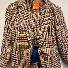 Modcloth Plaid Matching Blazer/Coat And Skirt Size Small Never Worn But Do Not Have Tags Coat And Skirt, Blazer And Skirt, Blazer Coat, Blazer Suit, Suit Jacket, Jackets & Coats, Jackets For Women, Plaid, Blazer