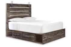 Drystan Multi Queen Platform Bed with 4 Storage Drawers from Ashley - Luna Furniture Read In Bed, Platform Bedroom, Bookcase Bed, Cube Storage Bins, Storage Platform, Queen Panel Beds, Bed With Storage, Barn Board, Bedroom Panel