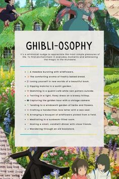 an image of a book with the title ghibli - osophy