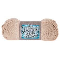 a ball of yarn with the words love and affection written on it in blue lettering