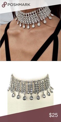 Just In! Edwardian Rhinestone Choker Necklace ⭐️ New boutique item  ⚡️ Fast shipping  👍 High quality ❌ Price Firm unless bundle  Edwardian Rhinestone  Choker Necklace with Tassels  11 1/2 L x 2 1/2 Ext x 1 1/4 W Chocker Silver Dollhouse Dress Shop Jewelry Necklaces Dollhouse Dresses, Rhinestone Choker Necklace, Rhinestone Choker, Shop Jewelry, Womens Jewelry Necklace, Jewelry Shop, Choker, Dress Shop, Choker Necklace