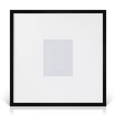 a black and white photo frame with a square in the middle on a white background