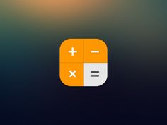 an orange and white app icon on a blurry background with the addition plus symbol