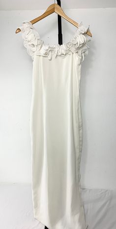 Komlier Dress Size Small Color: white Slits on the bottom bag 9v JN Color White, White, Color