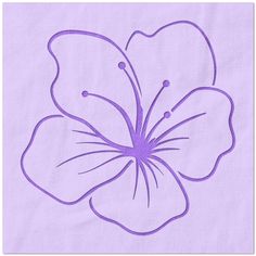 Hibiscus Flower Stencil Hibiscus Template, Flower Tat, Flower Stencils, Painting Methods, Plastic Stencil, Flower Stencil, Glass Walls, Concrete Wood, Metal Projects