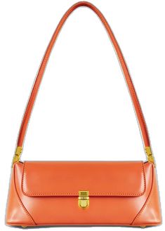 Orange Shoulder Bag With Gold-tone Hardware, Orange Shoulder Bag With Detachable Strap, Formal Orange Shoulder Bag, Elegant Orange Shoulder Bag For Formal Occasions, Formal Orange Shoulder Bag With Detachable Strap, Classic Orange Shoulder Bag With Detachable Strap, Orange Satchel Shoulder Bag With Gold-tone Hardware, Orange Shoulder Bag With Gold-tone Hardware For Shopping, Orange Rectangular Formal Shoulder Bag