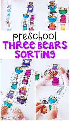 this is an image of preschool printable bear sorting game for toddlers to practice their counting skills